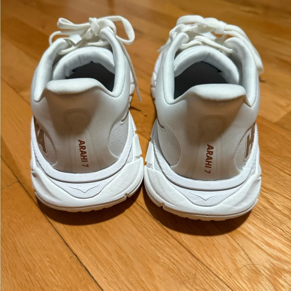 Hoka White Athletic Running Shoes - Picture 4 of 6